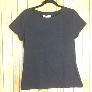 MAX STUDIO LONDON COTTON BLEND T-SHIRT BLUE SZ L